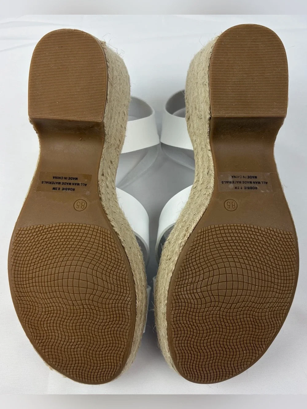 *NEW* Cushionaire Robbie Espadrilles Heeled Sandals Size 8.5 White